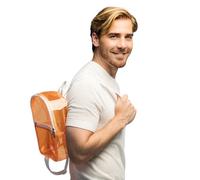 Boland - Sac à dos transparent aux couleurs fluo avec bretelles réglables, 2 poches zippées, sac pour les festivals, les costumes et les soirées à thème