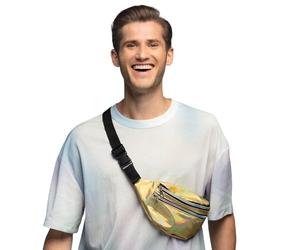 Boland - Sac banane holographique, rétro, accessoires pour déguisements de carnaval, sac ventral, accessoires pour festivals, carnaval, fête à thème