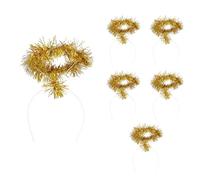 Boland - Serre-tête auréole pour adultes, 6 pièces, or ou argent, accessoires de costume pour carnaval et Noël