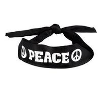 Boland serre-tête en inox Peace 20 x 1 x 11 cm polyester noir/blanc Wit G
