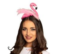 Boland Serre-tête 52565 – Tiare flamant rose en peluche pour déguisement