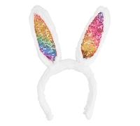 Boland - Serre-tête Lapin arc-en-ciel | Diadème avec oreilles pour déguisements, carnaval et soirées à thème, lapin, animaux