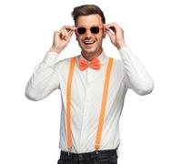 Boland - Ensemble de costume 3 pièces, accessoires avec bretelles, lunettes et nœud papillon, pour festival, JGA, carnaval et fête à thème
