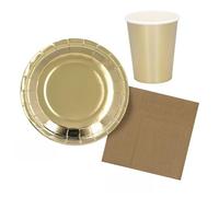 Boland - Set, articles de fête, sets de table, assiettes, serviettes et gobelets en papier pour les anniversaires, le réveillon du Nouvel An et les fêtes
