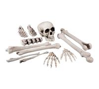 Boland - Set de Décoration Squelette, 12 Pièces | Squelette pour Halloween, Carnaval et soirée à thème horreur, tête de mort