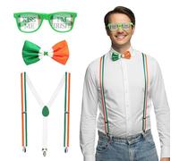 Boland - Set Irlande Saint-Patrick | Lunettes, bretelles et nœud papillon pour costume, Carnaval, soirée à thème
