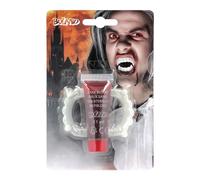 Boland Set Vampire. Contient 1 dentiera, 1 tube faux sang 11 ml, multicolore, 545162