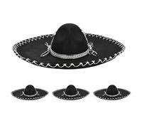 Boland - Sombrero pour adultes, lot de 4, chapeau mexicain pour costumes, carnaval, soirées à thème, couvre-chef