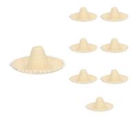 Boland - Sombrero pour adultes, lot de 8, chapeau mexicain pour costumes, carnaval, soirées à thème, couvre-chef