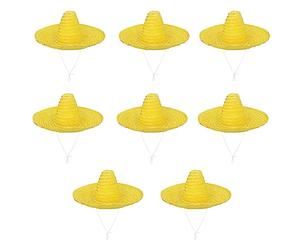 Boland - Sombrero Puebla, 8 pièces dans un set, diamètre 49 cm, costume mexicain, chapeau de soleil, accessoires pour costumes de carnaval