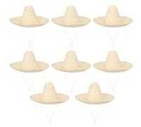 Boland - Sombrero Puebla, 8 pièces en set, diamètre 49 cm, costume mexicain, chapeau de soleil, accessoire pour costume de carnaval