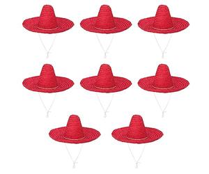 Boland - Sombrero Puebla, 8 pièces en set, diamètre 49 cm, costume mexicain, chapeau de soleil, accessoire pour costume de carnaval