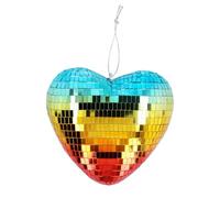 Boland - Sphère disco à coeur brillant, 19 cm, décoration pour fête à thème Disco Fever, décoration à suspendre pour mariage ou Nouvel An