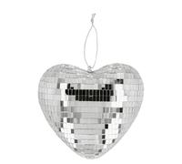 Boland - Sphère disco à coeur brillant, 19 cm, décoration pour fête à thème Disco Fever, décoration à suspendre pour mariage ou Nouvel An