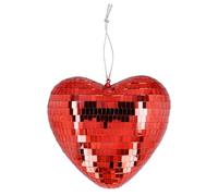 Boland - Sphère disco à coeur brillant, 19 cm, décoration pour fête à thème Disco Fever, décoration à suspendre pour mariage ou Nouvel An