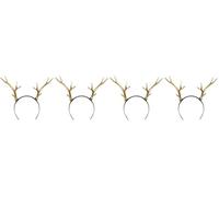 Boland Tiara Boland 50025 - Serre-tête en forme de bois de cerf, noir et doré, pour adulte, en plastique, renne, cerf, carnaval, carnaval, Halloween, fête à thème Mixte (lot de 1)