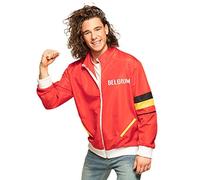 Boland - Veste de survêtement Belgique, pour homme, pays, drapeau, survêtement, style rétro, sportif, costume de groupe, championnat du monde, fête à thème, carnaval