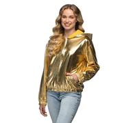 Boland - Veste Rave au look métallique pour femmes et hommes au style rétro, costume de groupe pour une fête à thème ou le carnaval