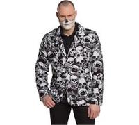 Boland veste Skulls veste pour homme 98 cm polyester noir/blanc Wit