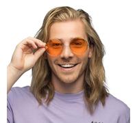 Boland - XL Lunettes de fête Hippie, Lunettes pour adultes, Lunettes de plaisir, Festival, Carnaval, Mardi gras, Fête à thème