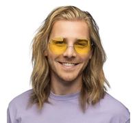 Boland - XL Lunettes de fête Hippie, Lunettes pour adultes, Lunettes de plaisir, Festival, Carnaval, Mardi gras, Fête à thème