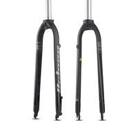 BOLANY Fourche VTT en Alliage D'Aluminium 1-1/8"Tube Droit sans Filetage Fourche Avant de Superlight 26/27.5/29" Pouces Frein À Disque Rigide Vélo en Accessoires De Vélo