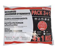 BOLASECA Recharge absorbeur d'humidité Sachet 4 x 1kg