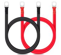Bolatus 2 pièces Câbles de batterie 1M 3WAG/25mm² 12V Câble de batterie pour voiture Batterie de voiture Câble en cuivre avec bornes SC25-10 Rouge et Noir Câbles en cuivre pour camion, moto, solaire