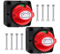 Bolatus 2 Pièces Coupe Circuit Batterie 12V 24V 48V coupe batterie ON-OFF, Master Switch batterie 200A interrupteurs de battrie pour Yacht Bateau Camion Bus Voiture Moto