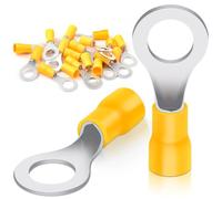 Bolatus 20Pcs M8 Cosses à Anneau 4-6 mm² Partiellement isolés, PVC étamé