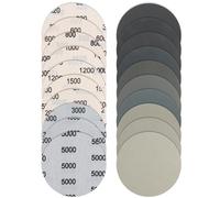Bolatus 36 pièces Papier de Verre 125 mm disques de ponçage à Sec et Humide Ponceuse Excentrique Ronde pour Voiture métal Bois (avec granulométrie 320/600/800/1000/1200/1500/2000/3000/4000/500