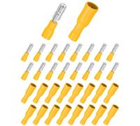 Bolatus 60 pièces 4-6mm² cosses de câble, connecteurs ronds jaunes et fiches à sertir jaunes, connecteurs isolés pour voiture