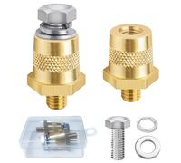 Bolatus Adaptateur de pôle de batterie M8, paire de bornes de connexion de batterie Bolatus M8 avec 2 vis en acier inoxydable et 4 rondelles pour motos, voitures, bateaux