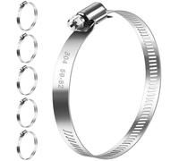 Bolatus Colliers de serrage 59-82mm, lot de 6 colliers de serrage réglables en acier inoxydable 304, assortiment de colliers de serrage pour tuyau de piscine, tuyau d'aspiration, tuyau de transfert