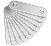 Bolatus Lot de 10 supports droits (60 x 16 x 2 mm) en acier inoxydable avec trous pour bois