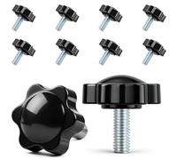 Bolatus Lot de 10 vis à poignée étoile - Vis moletée M8 x 20 mm - Vis avec poignée - Vis à tête étoile - Écrou à poignée étoile - Pour machine-outils, machines de serrage