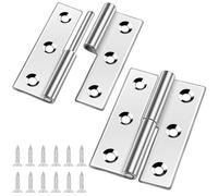 Bolatus - Lot de 2 petites charnières amovibles en acier inoxydable 304 de 8,6 cm - Charnières de porte amovibles et pliables pour gaucher