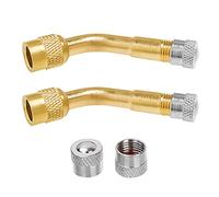 Bolatus Lot de 2 rallonges de valve coudées - 135° - En cuivre - Pour moto, voiture, vélo, scooter