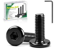 Bolatus Lot de 20 vis à tête plate à six pans creux M5 x 16 en acier inoxydable 304 avec clé Allen pour meubles, fauteuils de parking, appareils électriques, accessoires de moto, etc