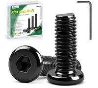 Bolatus Lot de 20 vis à tête plate à six pans creux M8 x 20 en acier inoxydable 304 avec clé Allen pour meubles, fauteuils de parking, appareils électriques, accessoires de moto, etc