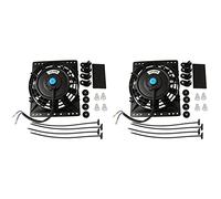 BOLAXHCA 2X 6 Pouces Mince 650CFM Radiateur Ventilateurs de Refroidissement Universel Mince Tirer Pousser 12V 80W Ventilateur électrique de Remplacement en Direct ûrJeu de