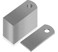 BOLAXHCA 30 Pièces Acier Laser Languettes Plates Supports À Lèvres 1 Pouce W, 2-3/8 Pouce H, 3/8 Pouce, 1/8 Pouce D'épaisseur, Accessoires de soudage Soudés Lignes Soudées Laser En Acier Léger