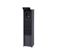 Bold 19547 Prise de Courant extérieure pour Jardin Abano avec fiche à 3 Prises en Anthracite (Prise de Courant extérieure IP44 | 3680 Watt | Installation Facile | Emballage sans Plastique)