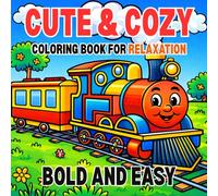 Bold and Easy Cute & Cozy Coloring Book for Relaxation: Simple Adorable Designs with Thick Lines for Stress Relief, Mindfulness, and Easy Coloring