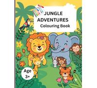Bold and Easy Wild Animals Coloring Book: Simple Big Jungle Safari Illustrations with Cute Backgrounds for Toddlers, Preschoolers, and Kids Ages 2-4