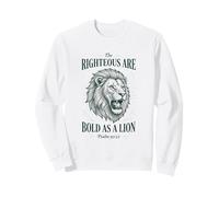 Bold as a Lion Christian Bible Psalm Verse Sweatshirt