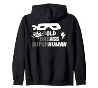 Bold Badass Superhuman Old Ass Human Old Ass Man Funny Dad Sweat à Capuche