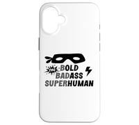 Bold Badass Superhuman Old Ass Man Funny Dad Old Ass Human Coque pour iPhone 16 Plus