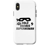 Bold Badass Superhuman Old Ass Man Funny Dad Old Ass Human Coque pour iPhone X/XS