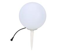 BOLD Boule décorative LED pour système 24 V (avec piquet de terre et crochet de suspension, 3000 K, IP67, intensité variable avec contrôleur) - Blanc